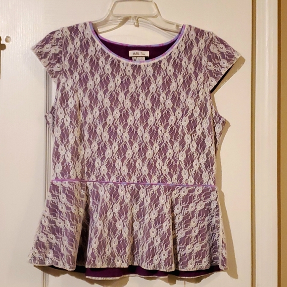 Matilda Jane Tops - *SOLD* Matilda Jane lace peplum top